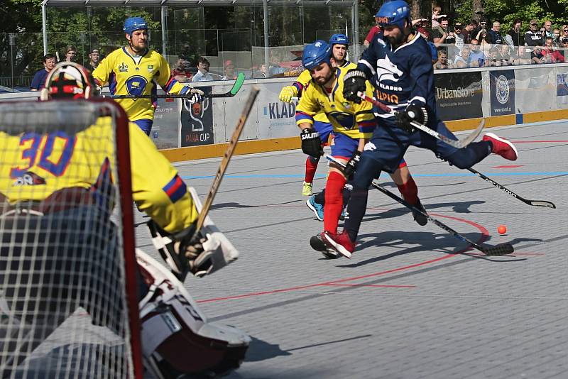 Alpiq Kladno – Kert Praha 0:2  , Kladno 18. 5. 2019, finále Extraligy hokejbalu 2018-9 , Kert vyhrál i třetí zápas a slaví titul.