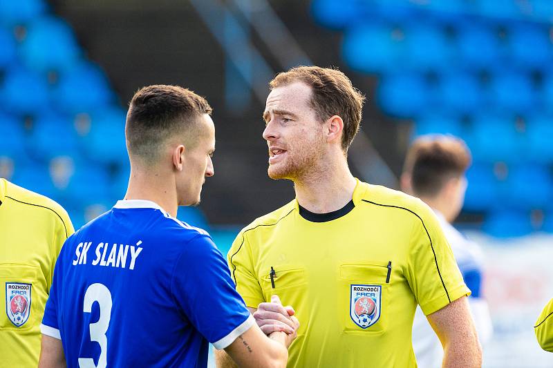 V divizním derby mezi Kladnem a Slaným se body dělily po remíze 2:2.