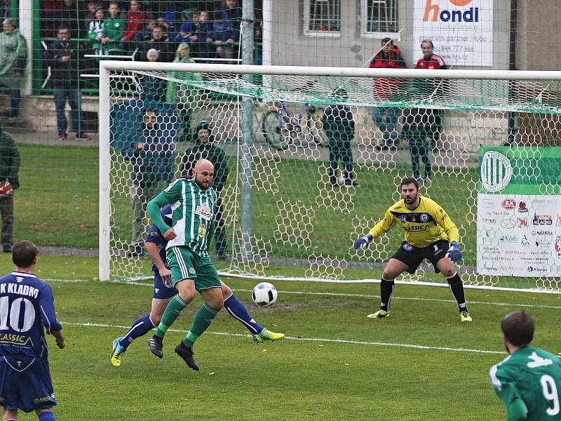 Hostouň potrápilo počasí a hlavně efektivní soupeř / Sokol Hostouň - SK Kladno 1:3, Divize, 8. 10. 2017 