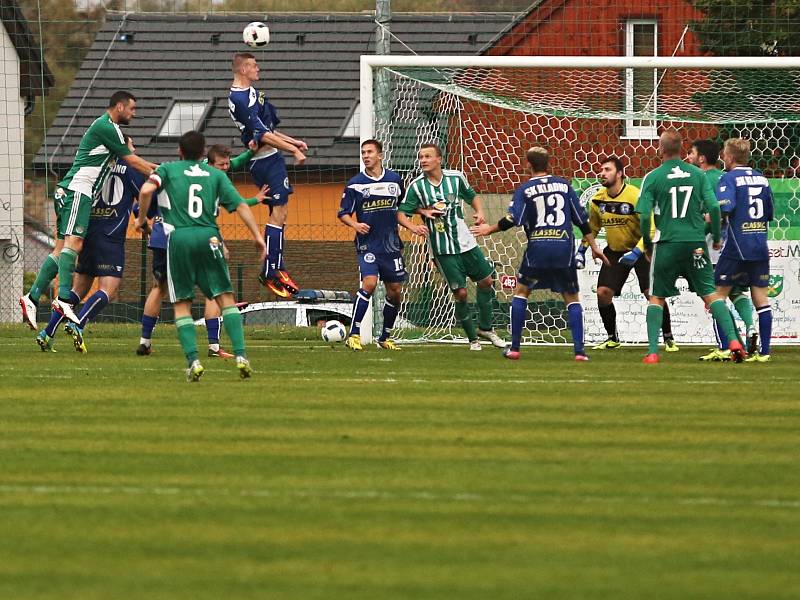 Hostouň potrápilo počasí a hlavně efektivní soupeř / Sokol Hostouň - SK Kladno 1:3, Divize, 8. 10. 2017 