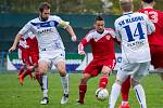 Kladno (v bílém) sehrálo s prvními Brozany výbornou partii, přesto prohrálo 0:1. 