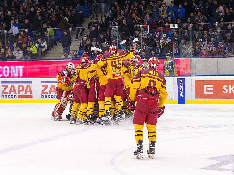 Kladno - Jihlava, čtvrtý zápas play off, hosté vítězí v prodloužení.