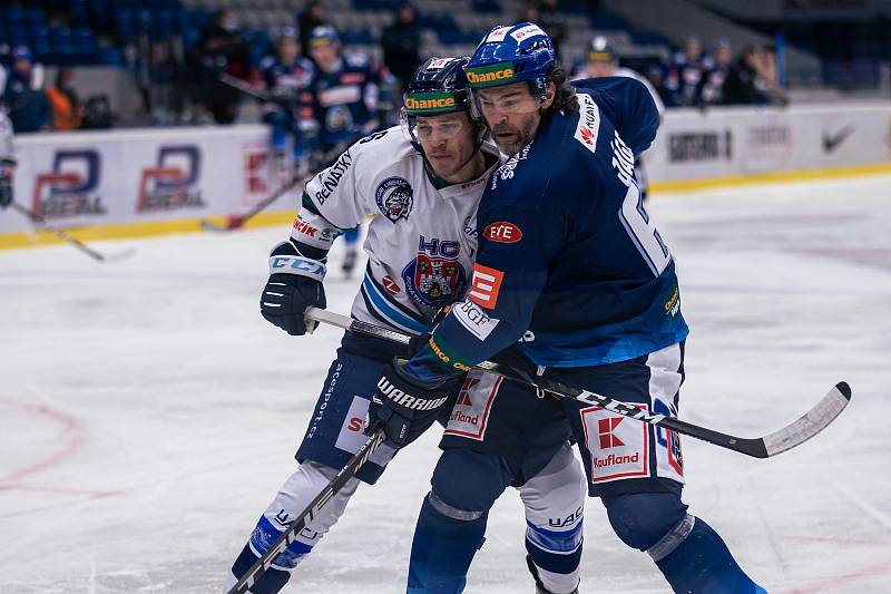 Chance liga, Kladno ( v modrém) hostilo Benátky. Jaromír Jágr.