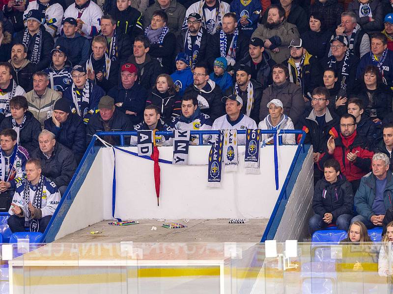 Kladno - Jihlava, čtvrtý zápas play off, hosté vítězí v prodloužení.