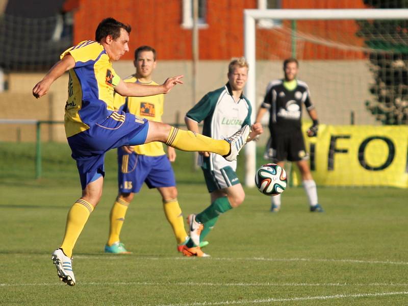 Sokol Hostouň - Tatran Sedlčany 6:0, "Ondrášovka krajský přebor" Středočeský kraj, 10. 8. 2014