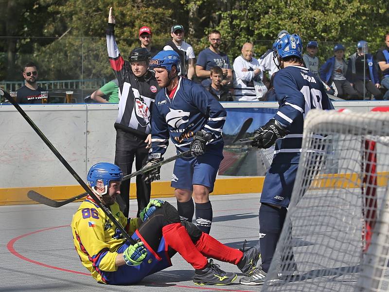 Alpiq Kladno – Kert Praha 0:2  , Kladno 18. 5. 2019, finále Extraligy hokejbalu 2018-9 , Kert vyhrál i třetí zápas a slaví titul.