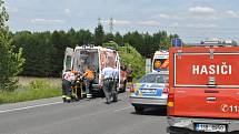 Tragická nehoda u Slaného na silnici I/7, sobota 26. května 2012