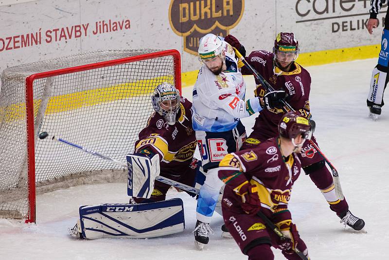 Třetí zápas finále hokejové Chance ligy mezi HC Dukla Jihlava a Rytíři Kladno.