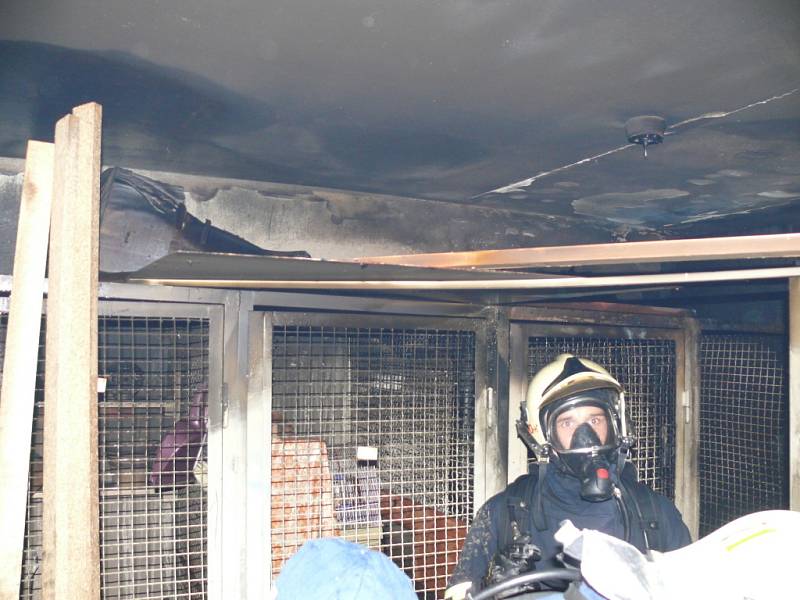 Ve sklepě jednoho z kročehlavských paneláků hořel odpad. Hasiči evakuovali šestnáct lidí.