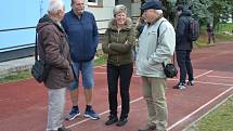 Ze slavnostního otevření parkourového a workoutového hřiště.