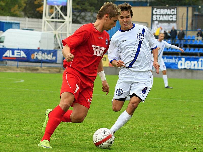 Petr Kulhánek a Antonín Holub //  SK Kladno - Slovan Varnsdorf 1:0 (1:0) , utkání 10.k. 2. ligy 2010/11, hráno 3.10.2010 