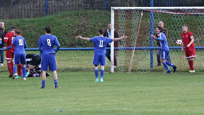 SK Baník Libušín - FC Čechie Velká Dobrá 3:1 (2:1), I.A tř., 16. 10. 2021