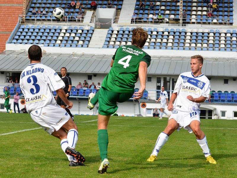 SK Kladno (v bílém) porazilo v divizi B hostující Nymburk 2:1.