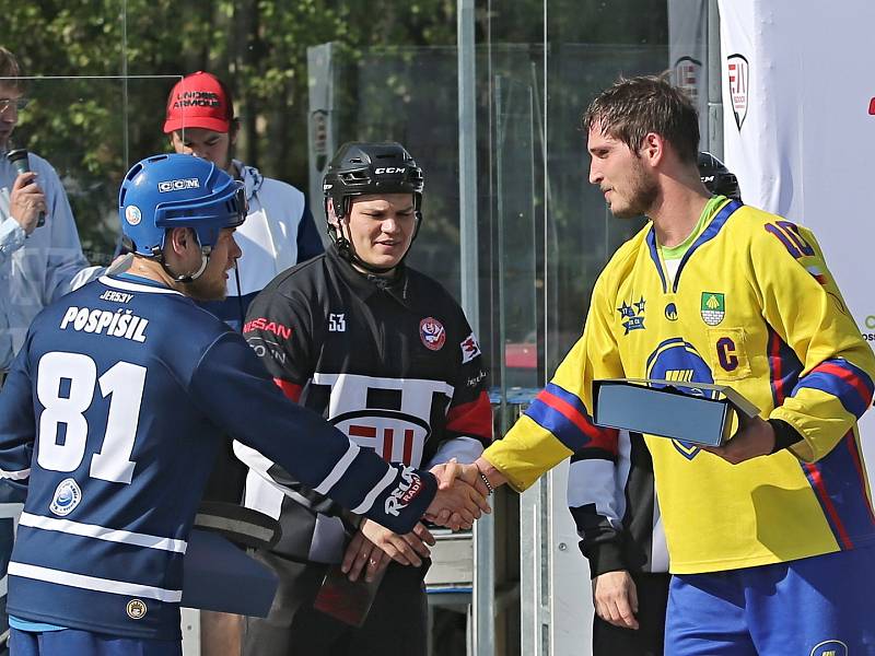 Alpiq Kladno – Kert Praha 0:2  , Kladno 18. 5. 2019, finále Extraligy hokejbalu 2018-9 , Kert vyhrál i třetí zápas a slaví titul.