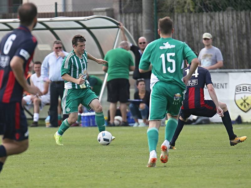 Sokol Hostouň - FK Baník Souš 7:2 (4:0), Divize B, 16. 6. 2018