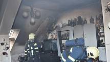 Silvestrovský požár v bytovém domě ve Stochově 2013
