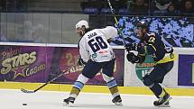 Hokejová Chance liga: Rytíři Kladno - HC Slovan Ústí nad Labem 3:2. Jaromír Jágr po více než roce hrál soutěžní zápas v Kladně.