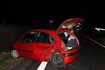 Páteční večerní nehoda na silnici ze Slaného do Tuřan