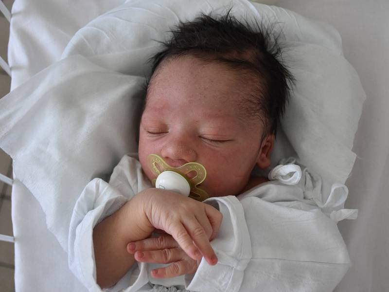 JAYDEN ROLAND, KLADNO. Narodil se 14. dubna 2019. Po porodu vážil 3,29 kg a měřil 48 cm. Rodiče jsou Lea Sýkorová a Uyiosa Roland. (porodnice Kladno)