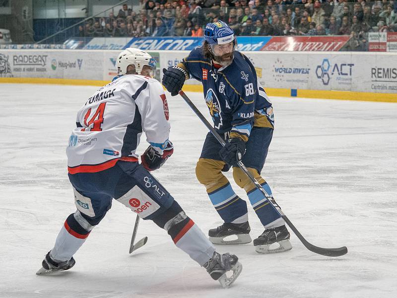 Kladno porazilo Piráty 2:1 dvěma góly z hokejky Jaromíra Jágra.