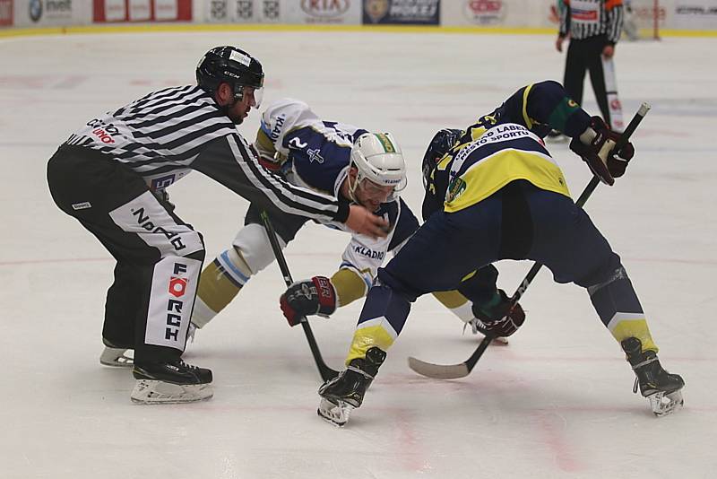 Hokejová Chance liga: Rytíři Kladno - HC Slovan Ústí nad Labem 3:2.