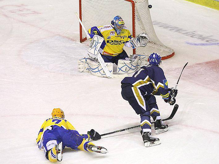 Rytíři Kladno - PSG Zlín 3 : 2, 42. kolo ELH 2011-12, hráné 22.1.12. Šance Valského