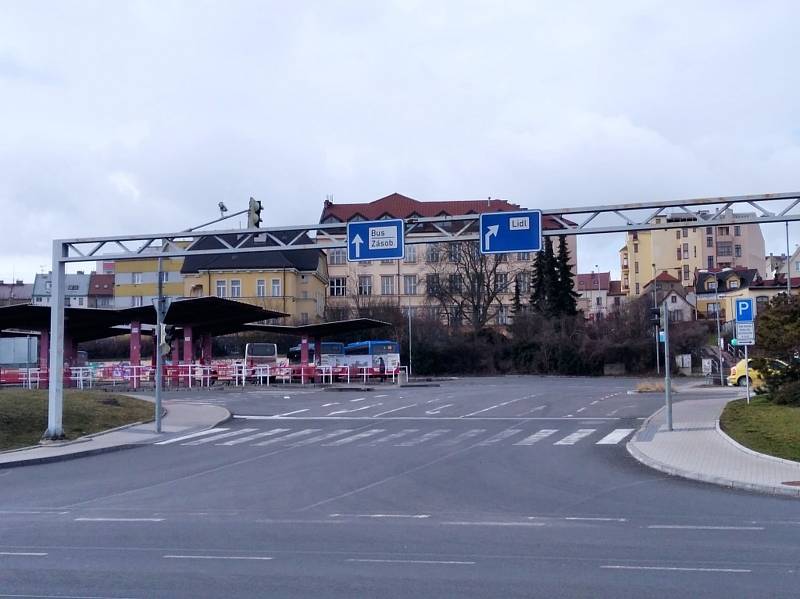 Autobusové nádraží v Kladně.