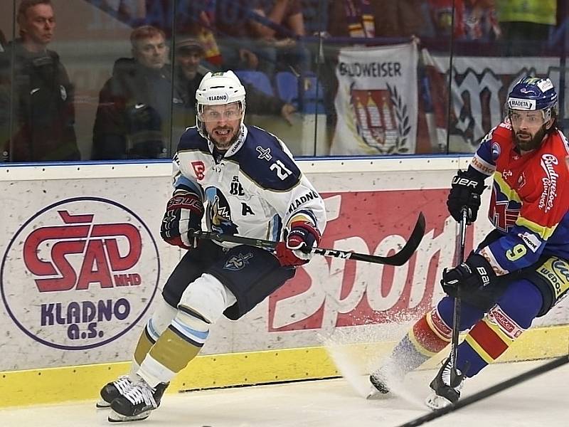 Kladno uspělo ve třetím barážovém duelu, porazilo 2:0 České Budějovice. Petr Vampola