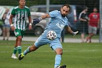 Sokol Hostouň - FK Pardubice 0:1 prodl., MOL CUP, 25. 8. 2021, brankář David Tetour chytal výborně