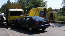 Dopravní nehoda se stala ve středu dopoledne u odbočky na Dříň.
