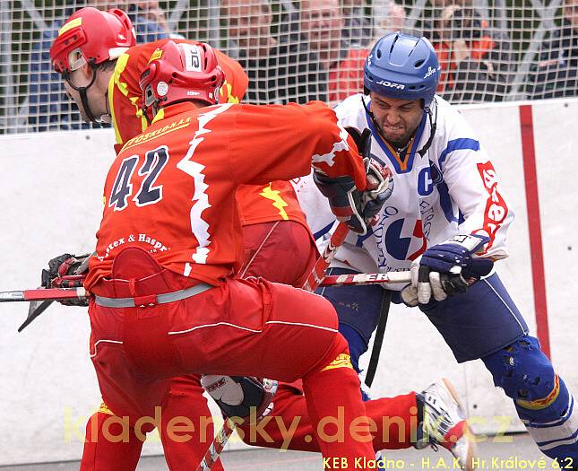 KEB Kladno - Hradec Králové 6:2 (2:0, 2:1, 2:1), 2. finále extraligy hokejbalu 2008/9, hráno10.5.2009