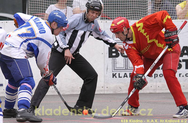 KEB Kladno - Hradec Králové 6:2 (2:0, 2:1, 2:1), 2. finále extraligy hokejbalu 2008/9, hráno10.5.2009