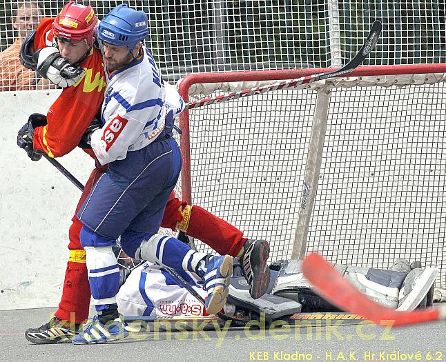 KEB Kladno - Hradec Králové 6:2 (2:0, 2:1, 2:1), 2. finále extraligy hokejbalu 2008/9, hráno10.5.2009