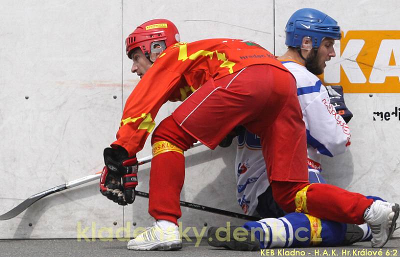 KEB Kladno - Hradec Králové 6:2 (2:0, 2:1, 2:1), 2. finále extraligy hokejbalu 2008/9, hráno10.5.2009