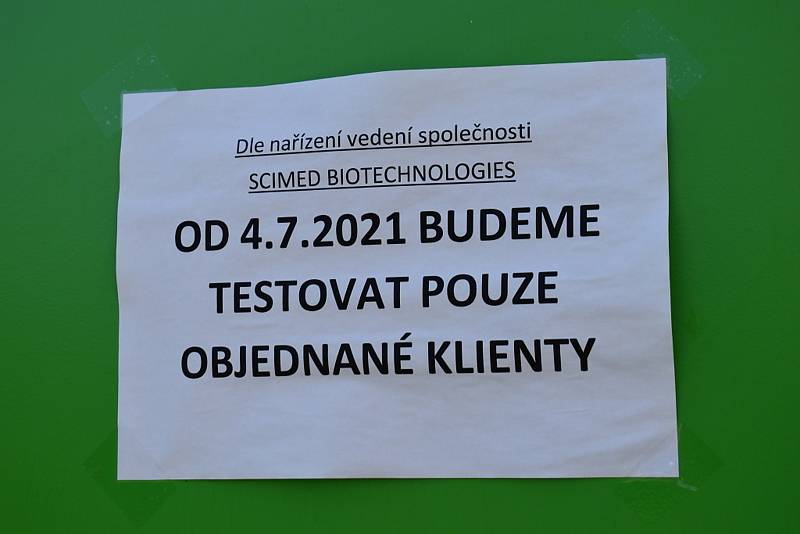 Testovací centrum v Kladně v ulici Františka Kloze.