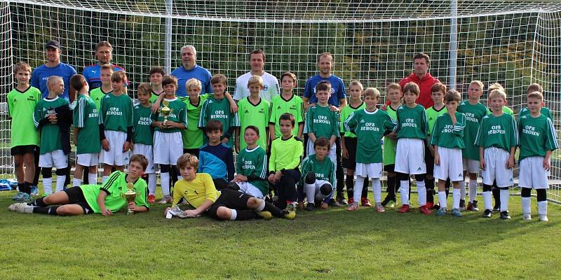 Meziokresní turnaj fotbalových výběrů U11 a U12 v Kladně-Švermově se zúčastnily týmy Kladno, Rakovník, Beroun a Mělník.