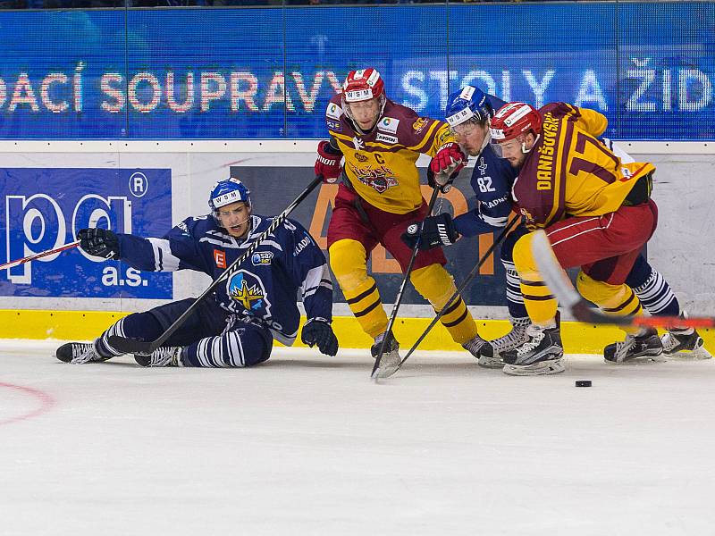 Kladno - Jihlava, čtvrtý zápas play off, hosté vítězí v prodloužení.