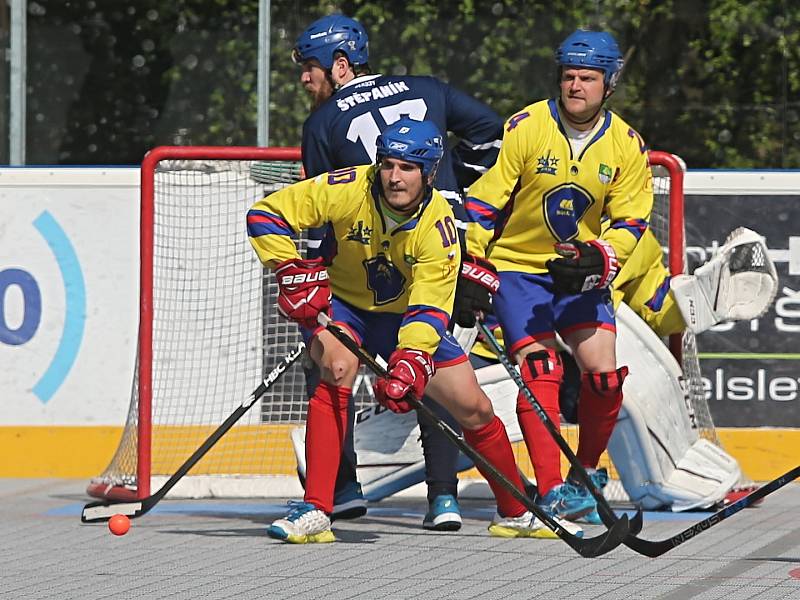 Alpiq Kladno – Kert Praha 0:2  , Kladno 18. 5. 2019, finále Extraligy hokejbalu 2018-9 , Kert vyhrál i třetí zápas a slaví titul.