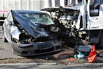 Vážná nehoda u Lidic v pátek 26. března odpoledne.