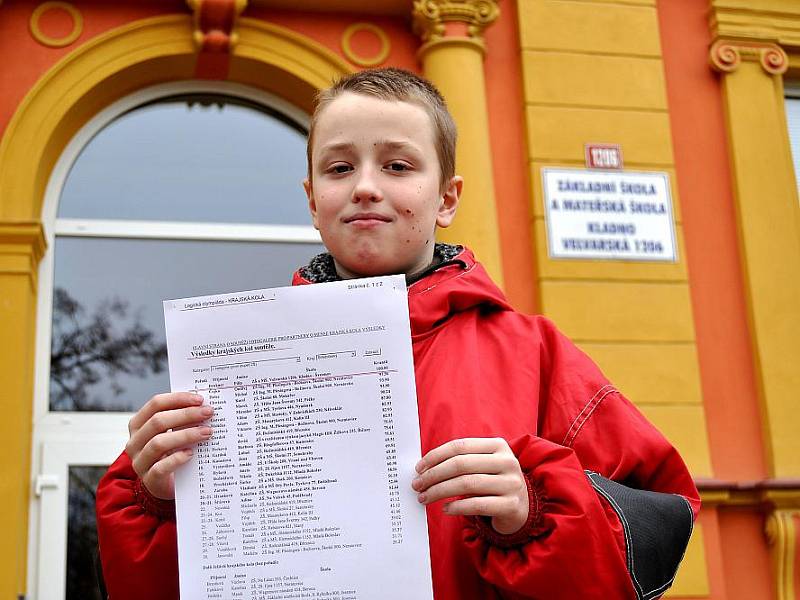 V krajském kole Logické olympiády získal jedenáctiletý Filip Brukner z Kladna stoprocentně pozitivní hodnocení. Jak úspěšný bude ve velkém finále se rozhodne už 22. listopadu.