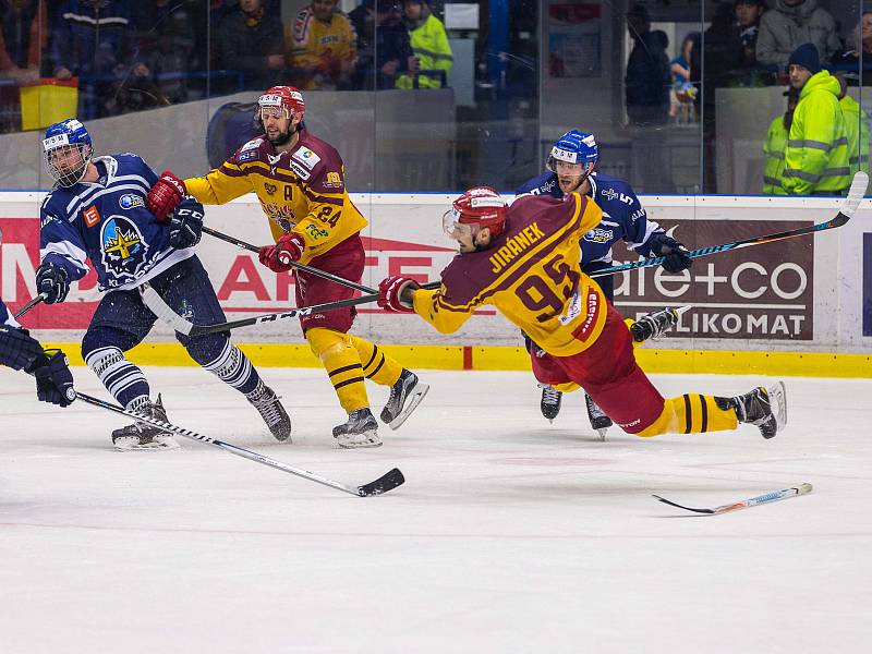 Kladno - Jihlava, čtvrtý zápas play off, hosté vítězí v prodloužení.