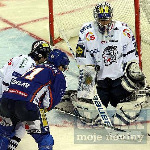 Hokejová extraliga: Liberec - Kladno 2:1, Bělohlavova teč Leinonena nepřekvapila. 