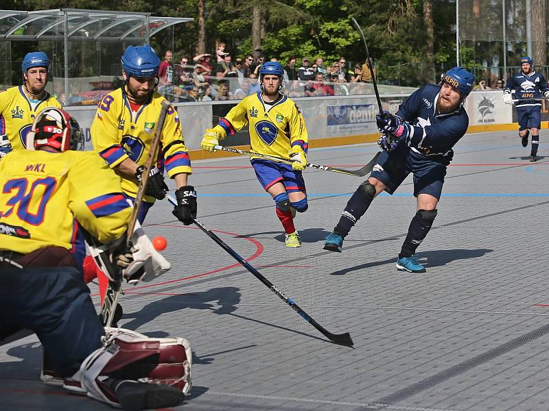 Alpiq Kladno – Kert Praha 0:2  , Kladno 18. 5. 2019, finále Extraligy hokejbalu 2018-9 , Kert vyhrál i třetí zápas a slaví titul.