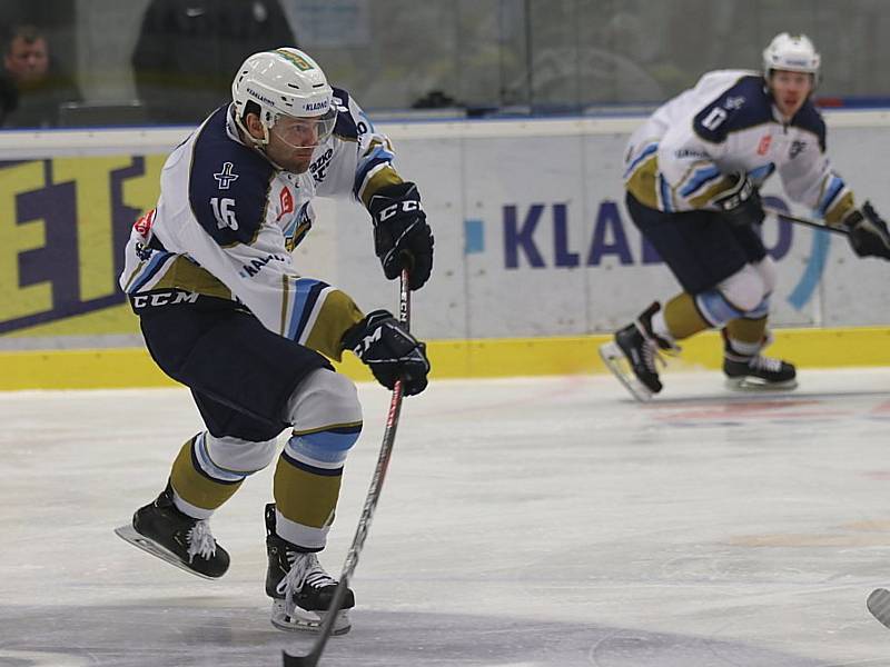 Hokejová Chance liga: Rytíři Kladno - HC Slovan Ústí nad Labem 3:2.