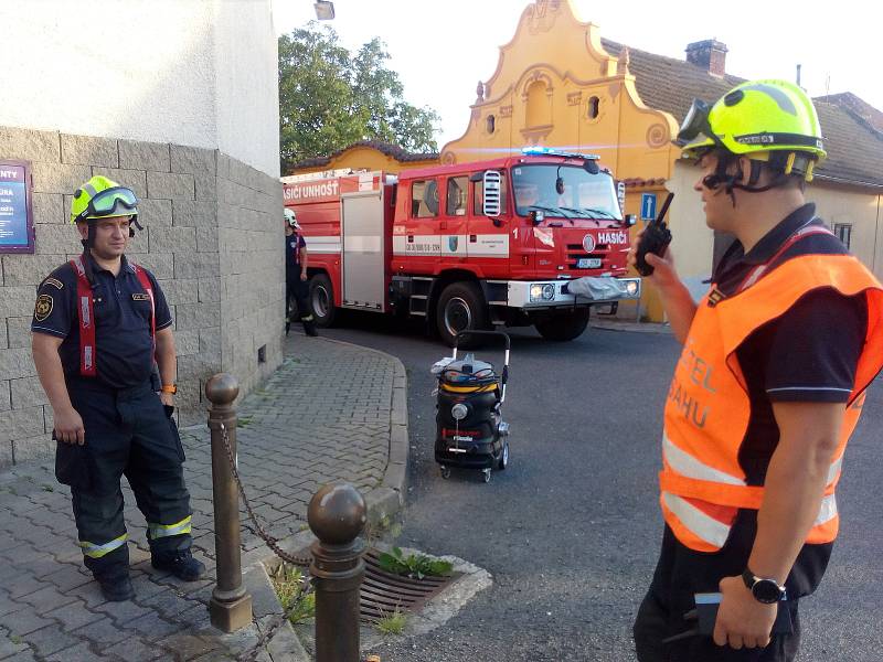 Požár v Domově se zvláštním režimem v Unhošti.