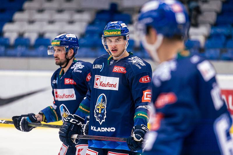 Šlágr hokejové Chance ligy Kladno - Jihlava okořenil návrat Jaromíra Jágra na led. Ondřej Mikliš