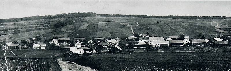 Pohled na Hyršov před válkou. Tam se narodila Anna Fischer.