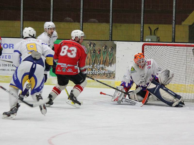 Krajská liga: HC Klatovy B (červené dresy) - HC Meteor Třemošná 9:2