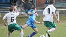 Krajský přebor mužů: Horažďovice (v modrém) - Stod 2:1.