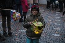 Lampionový průvod ke 160 ZŠ Plánická v Klatovech.